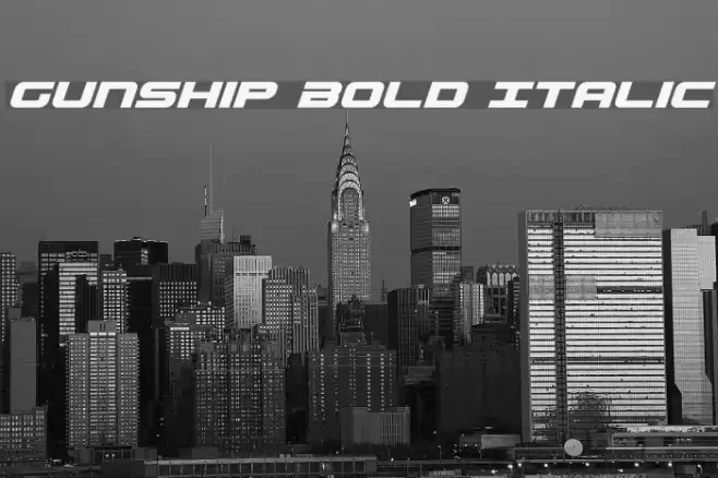 Gunship Bold Italic examples