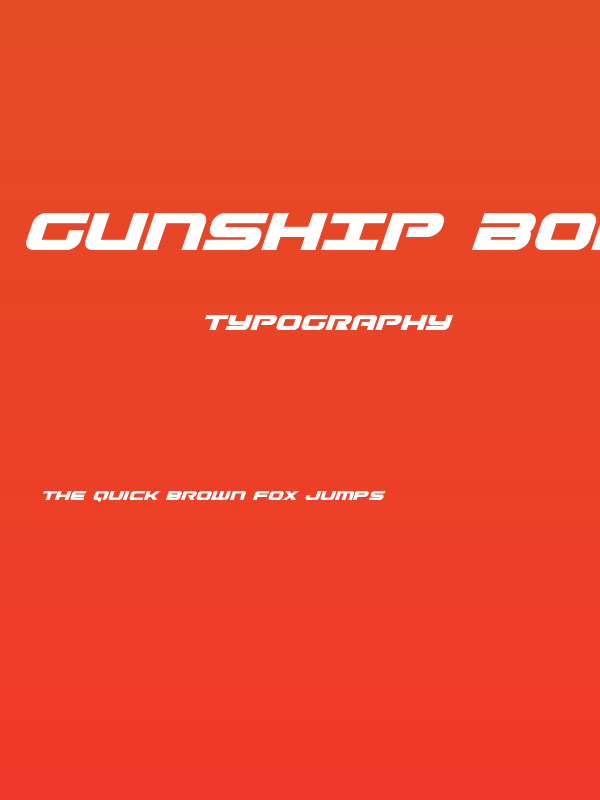 Gunship Bold Italic Poster