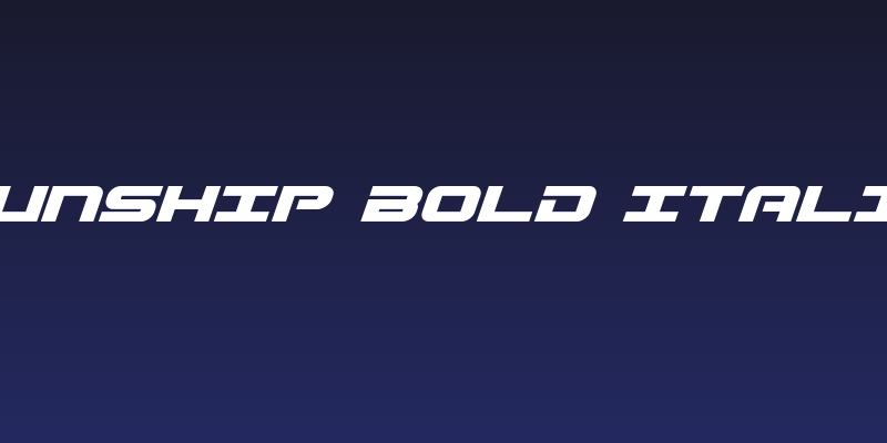 Gunship Bold Italic Social Header