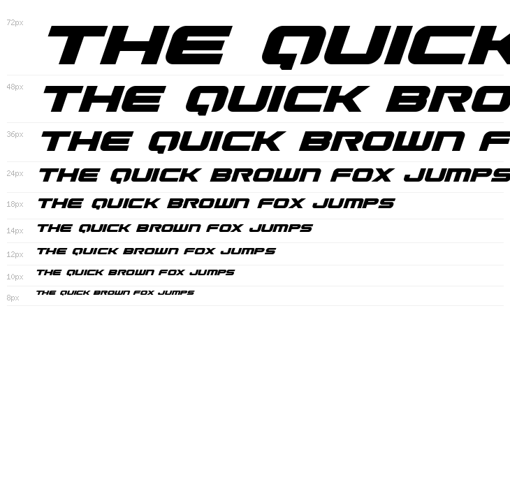 Gunship Bold Italic Waterfall