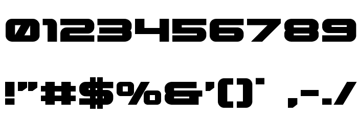 Gunship Bold Font OTHER CHARS