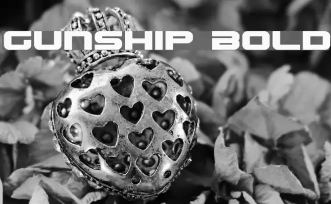 Gunship Bold Fonte examples