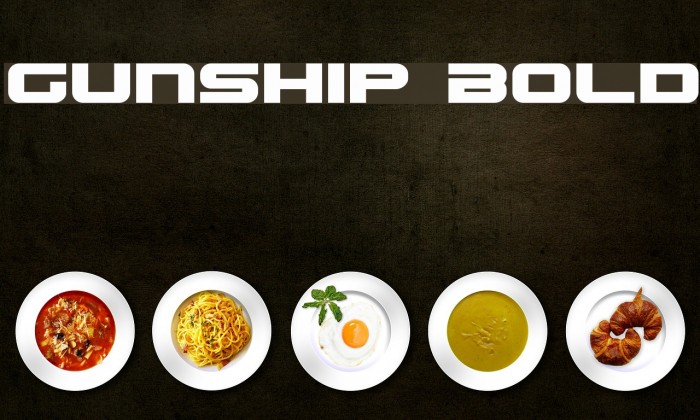 Gunship Bold Font examples