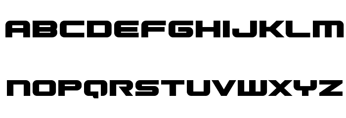 Gunship Bold Font LOWERCASE