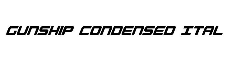 Gunship Condensed Ital  Frei Schriftart Herunterladen