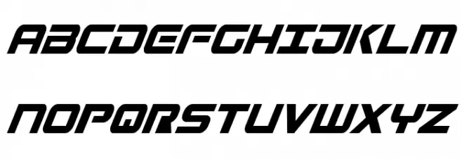 Gunship Condensed Ital Schriftart Groß