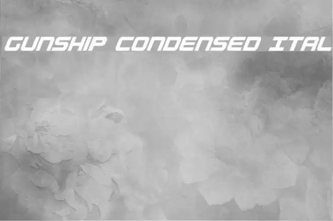 Gunship Condensed Ital Fonte examples