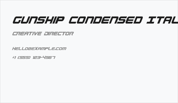 Gunship Condensed Ital Business Card