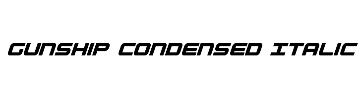 Gunship Condensed Italic  免费字体下载