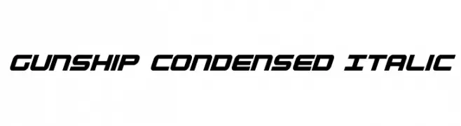 Gunship Condensed Italic  Frei Schriftart Herunterladen