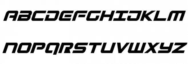 Gunship Condensed Italic Fonte MAIÚSCULAS