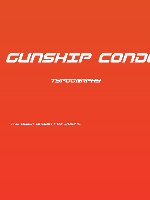 Gunship Condensed Italic Poster