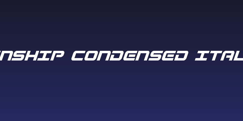 Gunship Condensed Italic Social Header