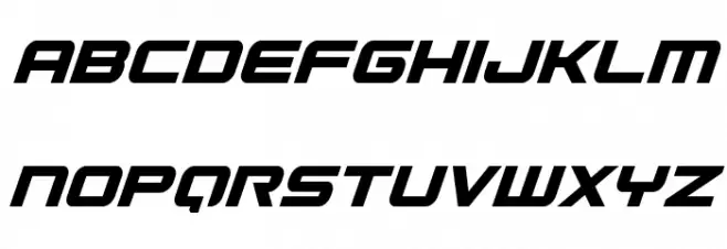 Gunship Condensed Italic Polices MINUSCULES