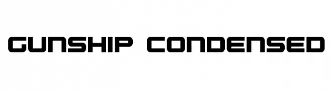 Gunship Condensed  フリーフォントのダウンロード