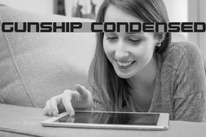 Gunship Condensed Font examples