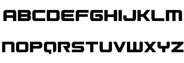 Gunship Condensed Font LOWERCASE