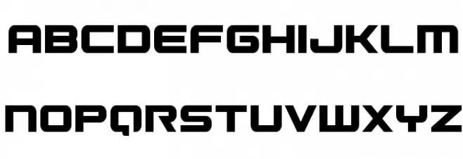 Gunship Condensed फ़ॉन्ट लोअरकेस