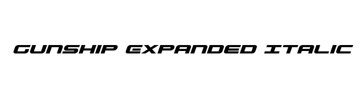 Gunship Expanded Italic  नि: शुल्क फ़ॉन्ट्स डाउनलोड