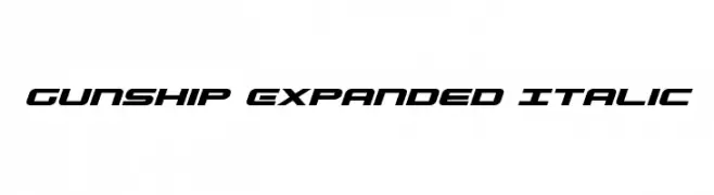 Gunship Expanded Italic  تنزيل الخطوط
