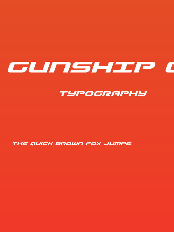 Gunship Expanded Italic Poster
