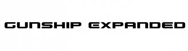 Gunship Expanded  Frei Schriftart Herunterladen