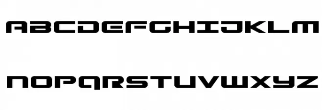 Gunship Expanded Schriftart Groß