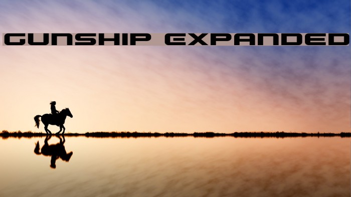 Gunship Expanded Font examples