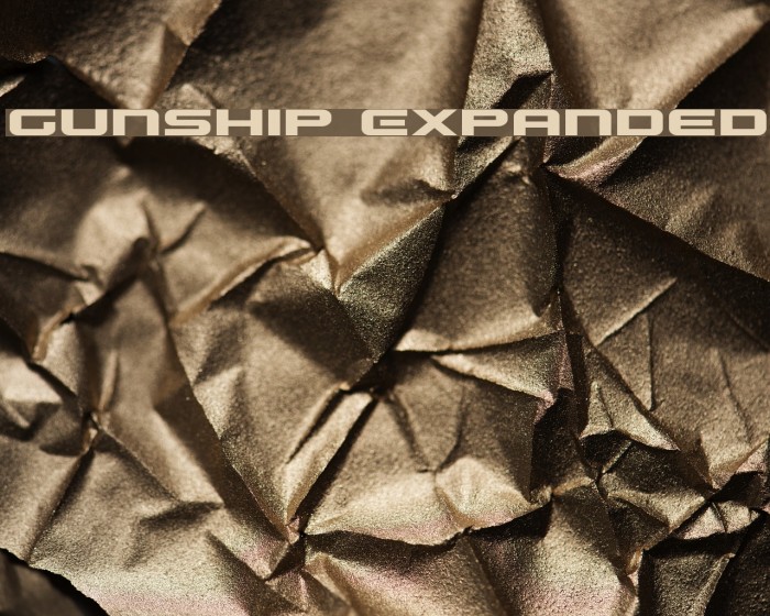 Gunship Expanded Font examples