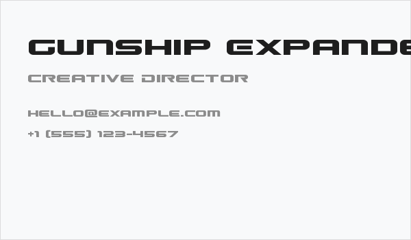 Gunship Expanded Business Card