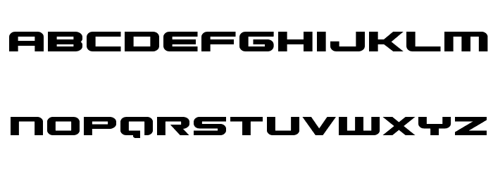 Gunship Expanded Font LOWERCASE