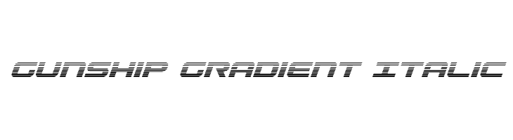 Gunship Gradient Italic Font