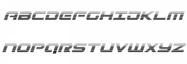 Gunship Gradient Italic Шрифта ВЕРХНИЙ