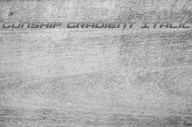 Gunship Gradient Italic Font examples