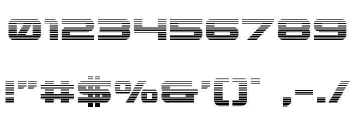 Gunship Gradient Font OTHER CHARS