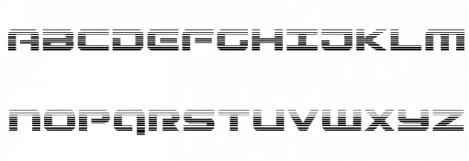 Gunship Gradient Fonte MAIÚSCULAS