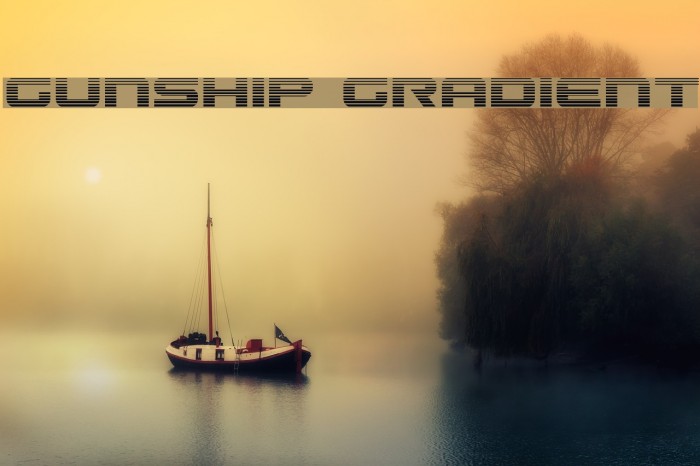 Gunship Gradient Font examples