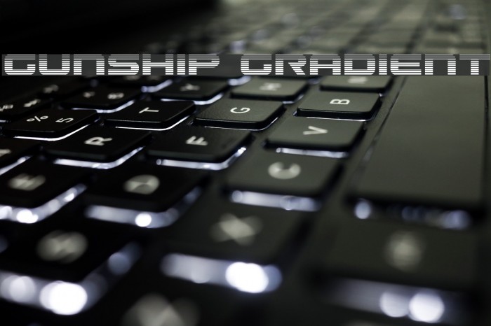 Gunship Gradient Font examples