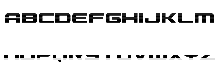Gunship Gradient Font LOWERCASE