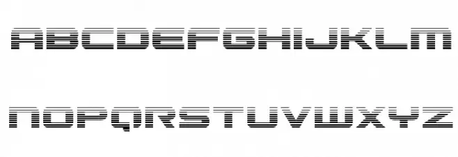 Gunship Gradient Font LOWERCASE
