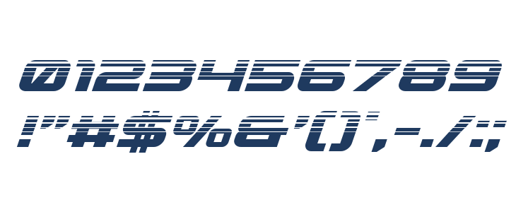 Gunship Halftone Italic Other Characters