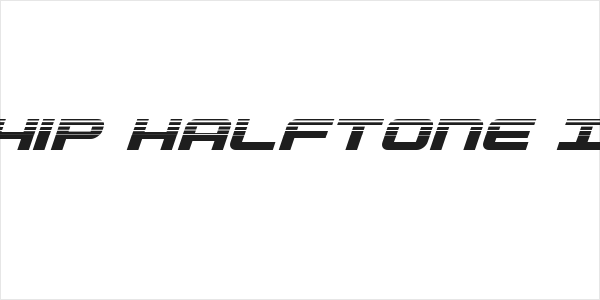 Gunship Halftone Italic Logo
