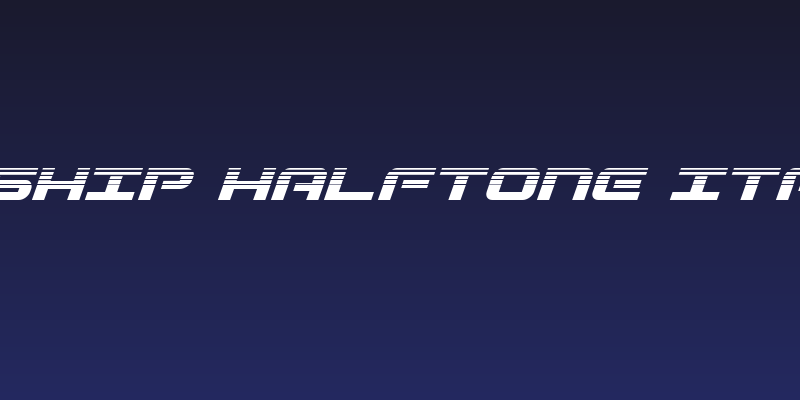 Gunship Halftone Italic Social Header