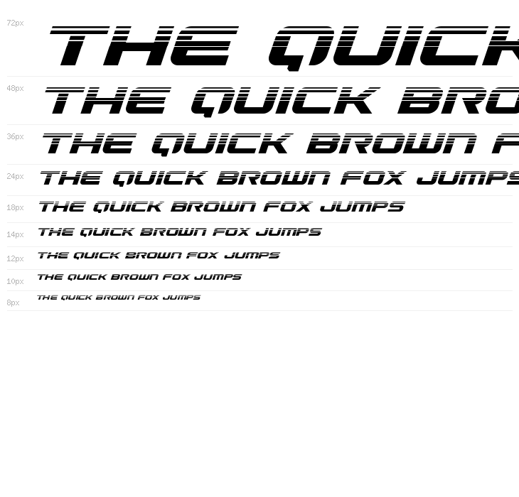 Gunship Halftone Italic Waterfall