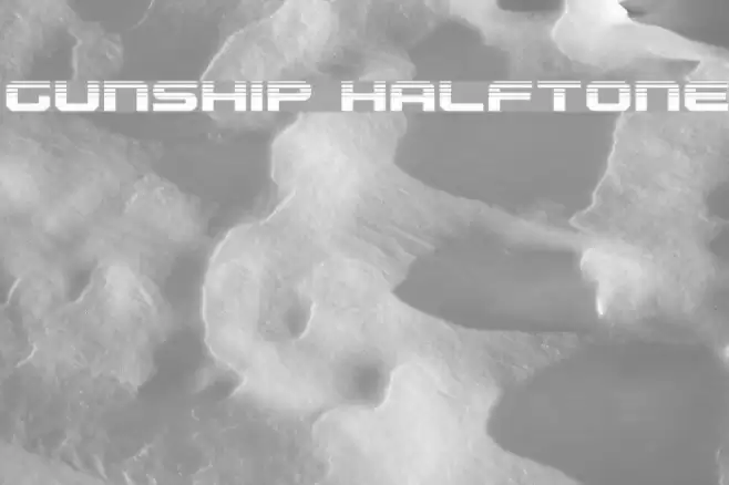 Gunship Halftone Font examples