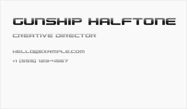 Gunship Halftone Business Card