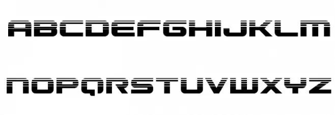 Gunship Halftone 字体 小写