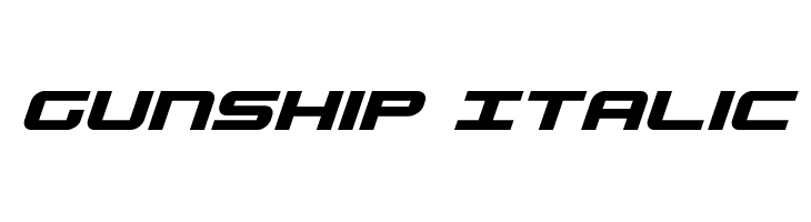 Gunship Italic  Free Fonts Download