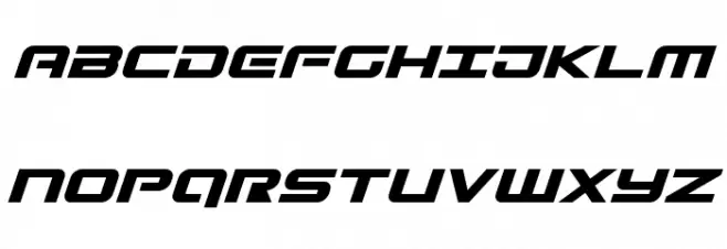 Gunship Italic خط أحرف كبيرة