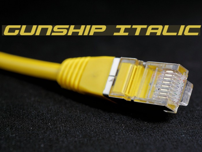 Gunship Italic Font examples
